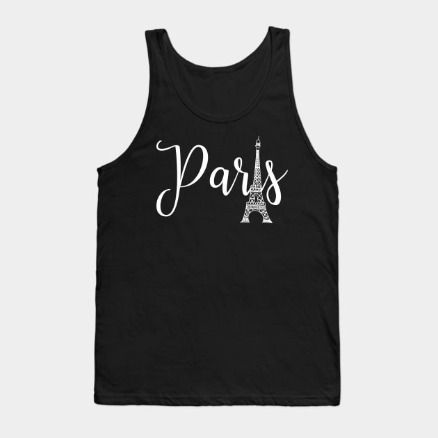 Paris Eiffel Tower Tank Top by letnothingstopyou